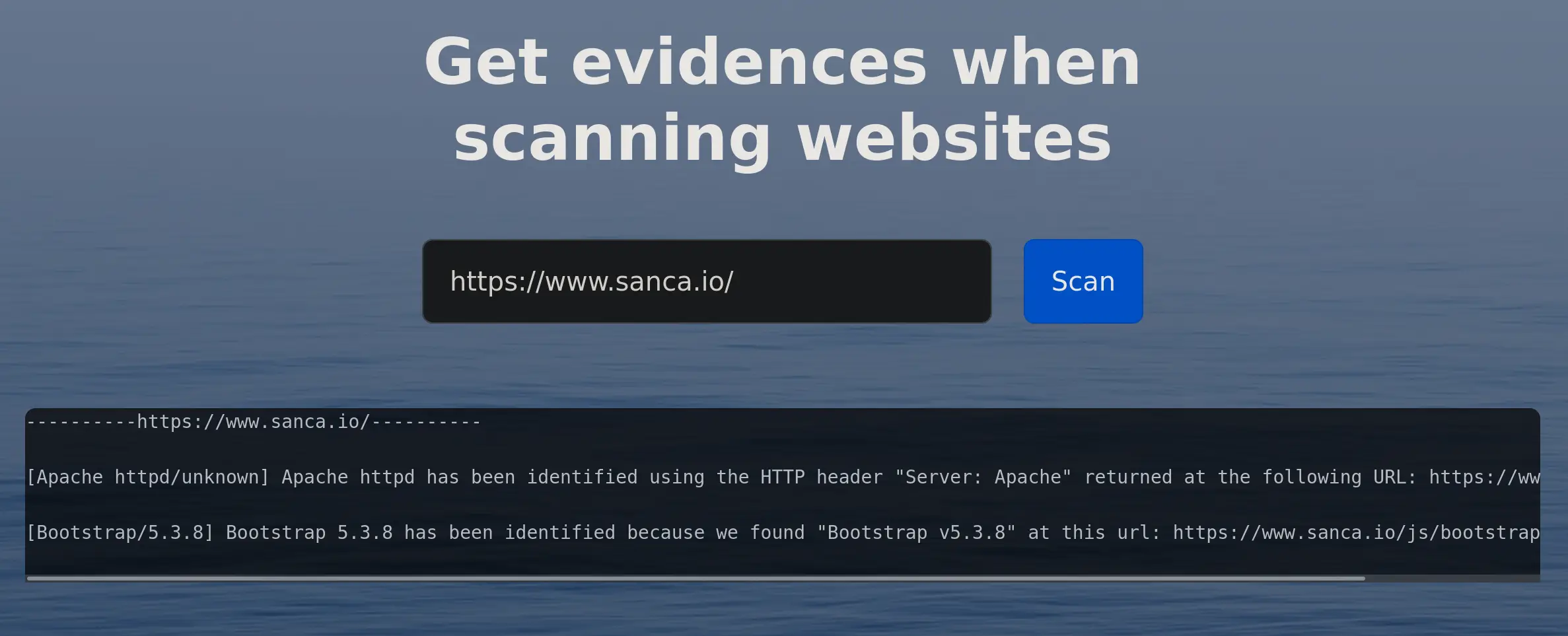 Capture d&rsquo;écran de sanca.io